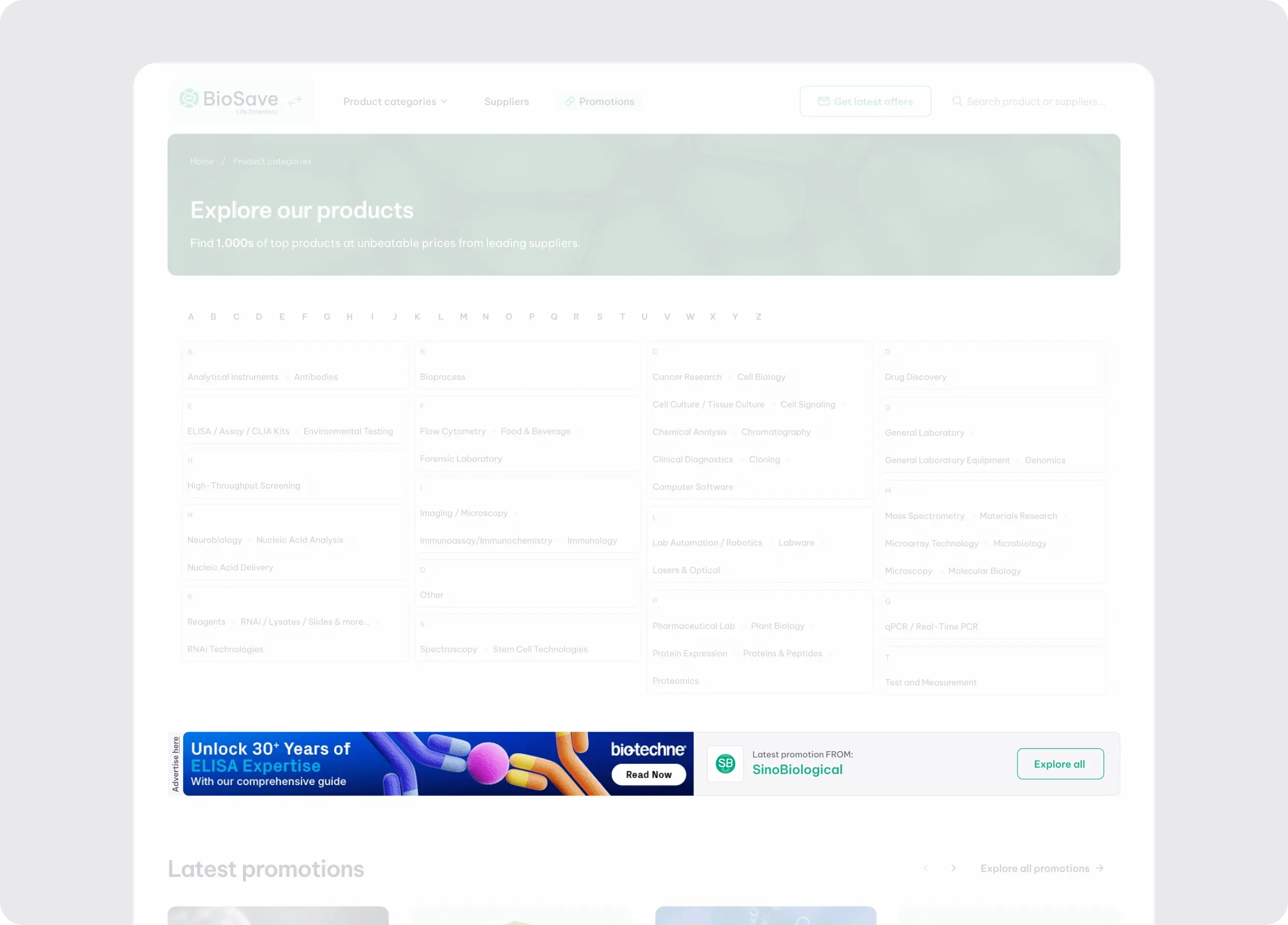 run of site banner example screenshot